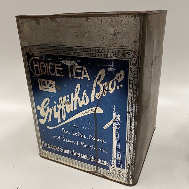 TIN, Vintage Large - Blue Griffiths Tea